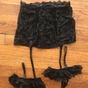 Floral Lace Garter Belt